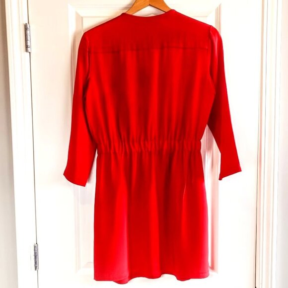 Theory Brunella Red Silk Mini Dress - Picture 4 of 7